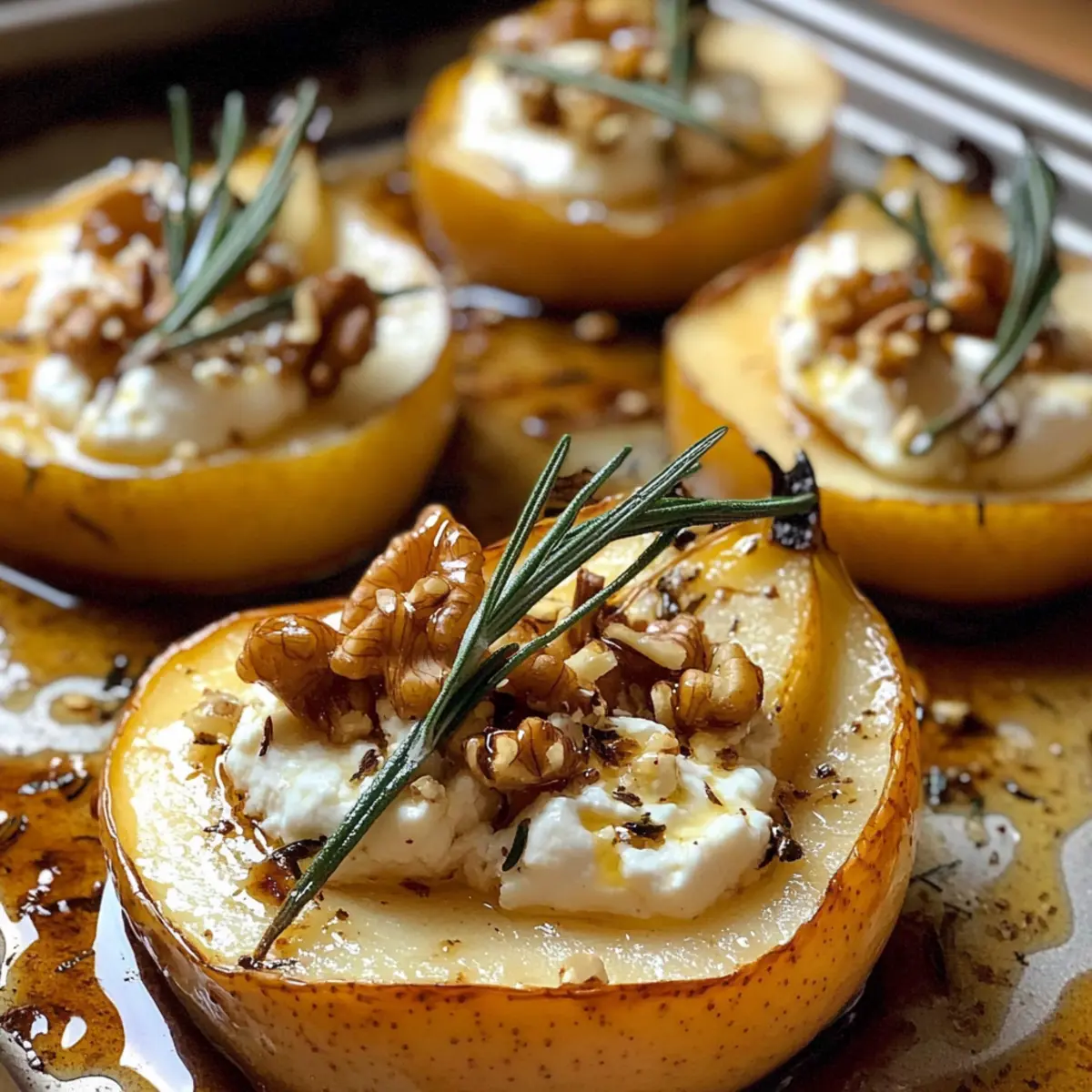 Warme Birnen mit Ziegenkäse