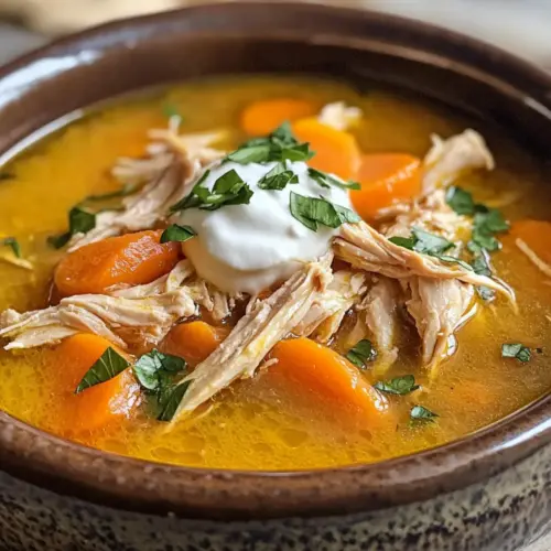 Hühnchen- und Karottensuppe