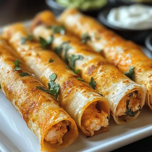 Crispy Chicken Taquitos Knusprige Hähnchen-Taquitos