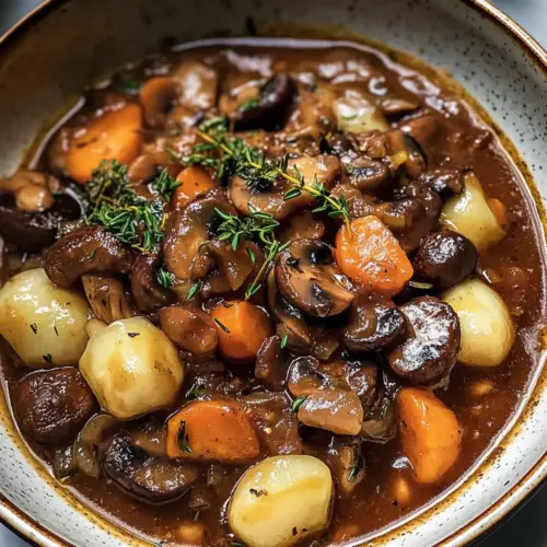 Herzhaftes Pilz-Bourguignon