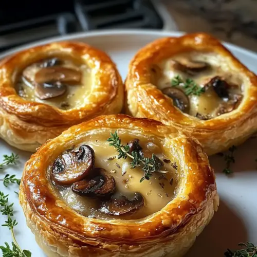 Mini-Pilz- und Gruyère-Pasteten mit Thymian