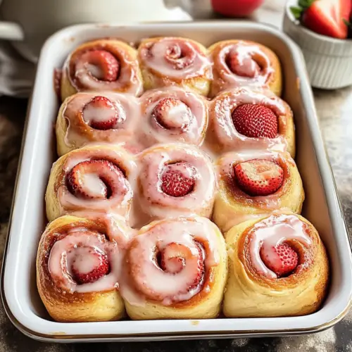 Erdbeer-Zimtschnecken