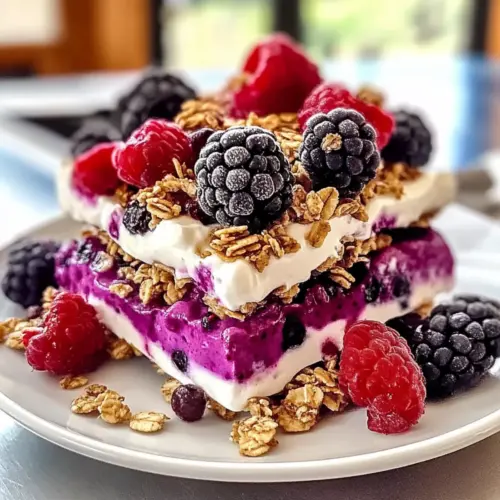 Beeren Granola Joghurt Rinde