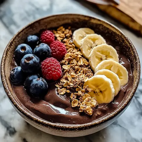 Schokoladen-Acai-Schüssel