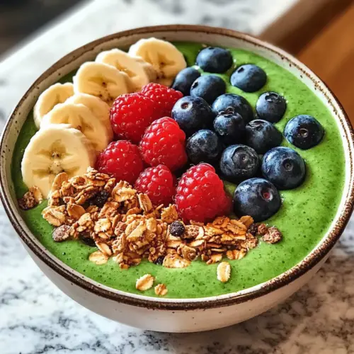 Energiegeladene grüne Smoothie-Schüssel