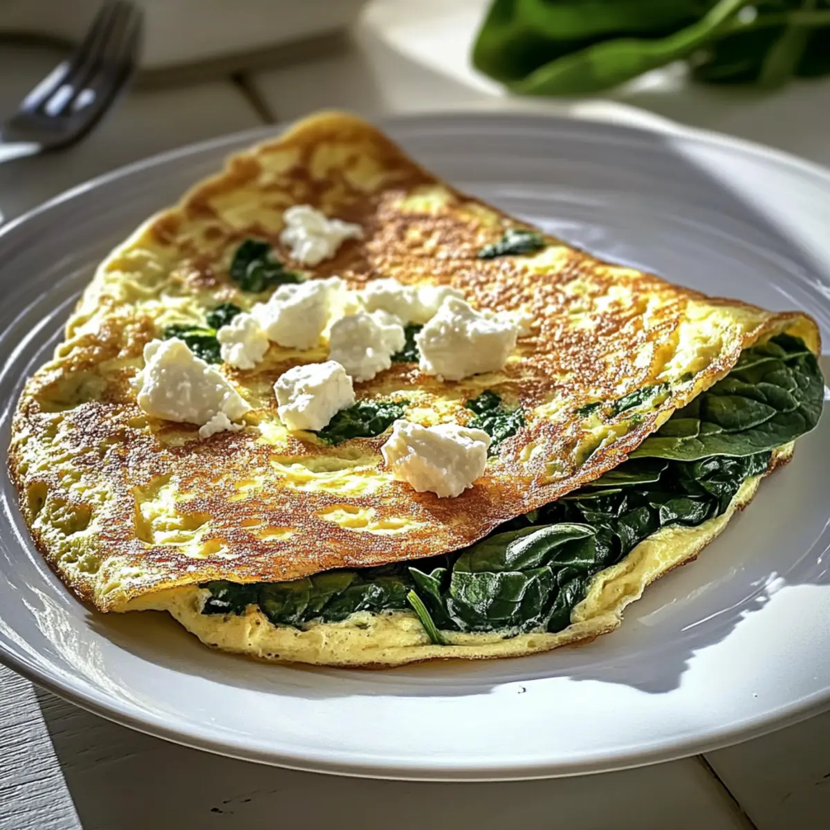 Spinat und Feta Omelett