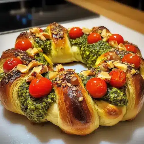 Veganer Pesto Brot Kranz
